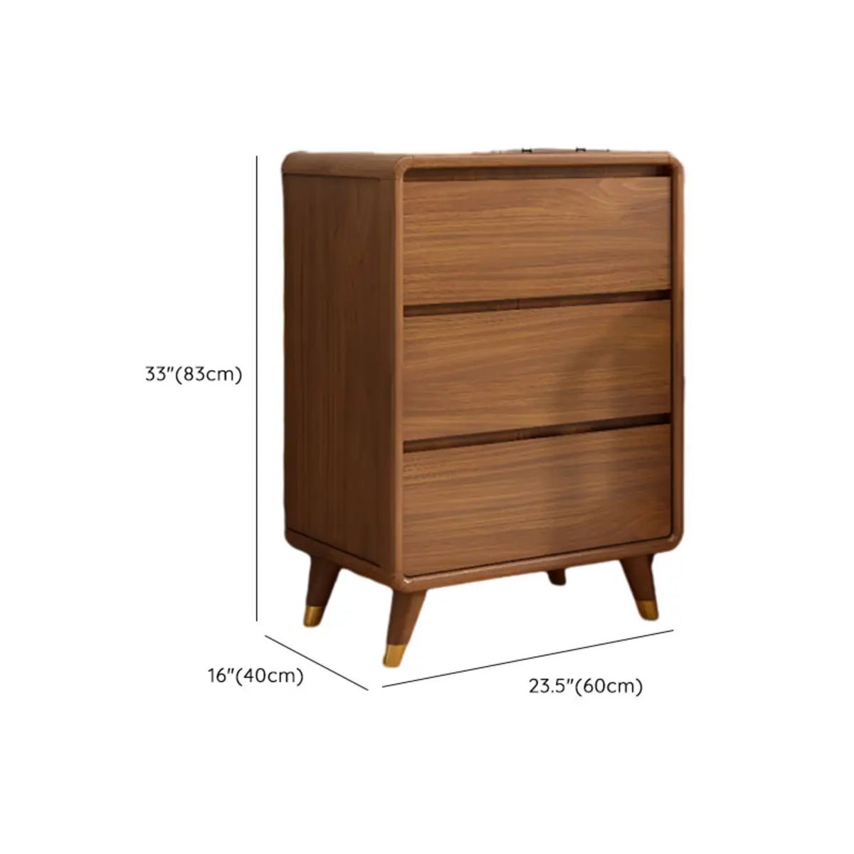 Rectangular Brown Wood Storage Soft-Close Drawers Chest Image - 28