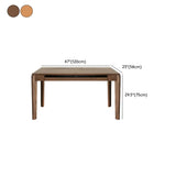 Rectangular Butcher Block Wooden Drawers Writing Desk #size