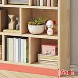 Rectangular Closed Back Natural Pine Standard Bookcase Image - 12