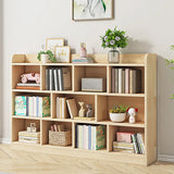 Rectangular Closed Back Natural Pine Standard Bookcase Image - 15