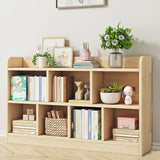 Rectangular Closed Back Natural Pine Standard Bookcase Image - 2