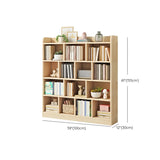 Rectangular Closed Back Natural Pine Standard Bookcase Image - 25