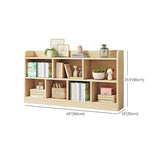 Rectangular Closed Back Natural Pine Standard Bookcase Image - 27