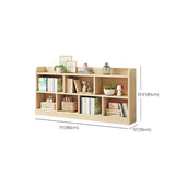 Rectangular Closed Back Natural Pine Standard Bookcase Image - 34