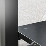 Rectangular Coffee Table with Black Metal Four Legs Image - 6