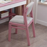 Rectangular Cotton Seat Wood Low Back Dining Chair Image - 9