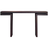 Rectangular Dark Wood Espresso Console Table with Sled Legs Image - 5