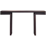 Rectangular Dark Wood Espresso Console Table with Sled Legs Image - 5