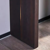 Rectangular Dark Wood Espresso Console Table with Sled Legs Image - 7