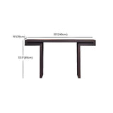 Rectangular Dark Wood Espresso Console Table with Sled Legs Image - 9