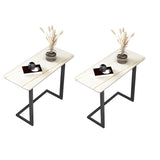 Rectangular Marble Gold Multi-Use C-Sahped Side Table Image - 11