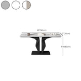 Rectangular Marble Black Abstract Display Console Table Image - 14