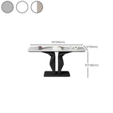 Rectangular Marble Black Abstract Display Console Table Image - 15