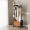 Rectangular Metal Black Multi-Functional Basket Coat Rack Image - 13