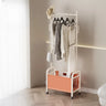 Rectangular Metal Black Multi-Functional Basket Coat Rack Image - 8