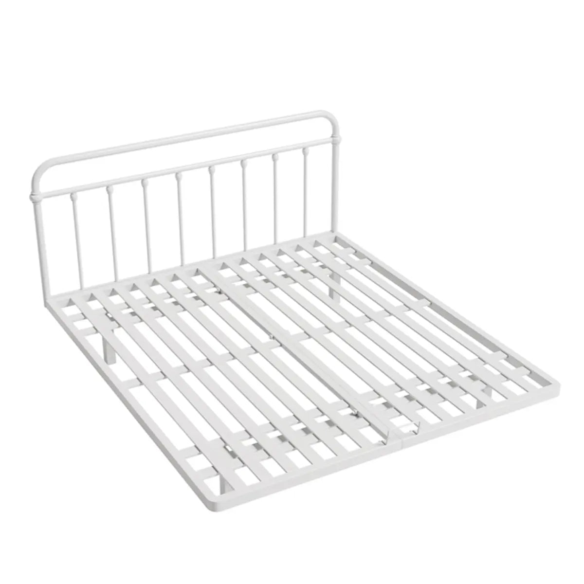 Rectangular Metal Black Queen Open-Frame Bed with Legs Image - 3