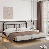 Rectangular Metal Black Queen Open-Frame Bed with Legs Image - 4
