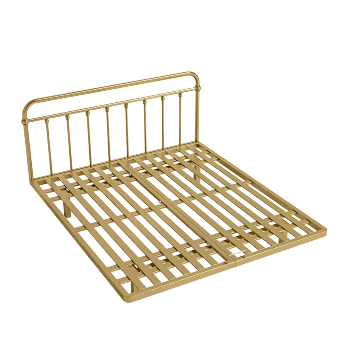 Rectangular Metal Black Queen Open-Frame Bed with Legs Image - 5