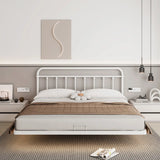 Rectangular Metal Black Queen Open-Frame Bed with Legs Image - 7