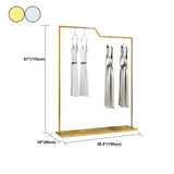 Rectangular Metal Silver Freestanding Coat Rack Organizer Image - 13