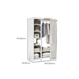 Rectangular Metal White Storage Stand Shelves Coat Rack #size
