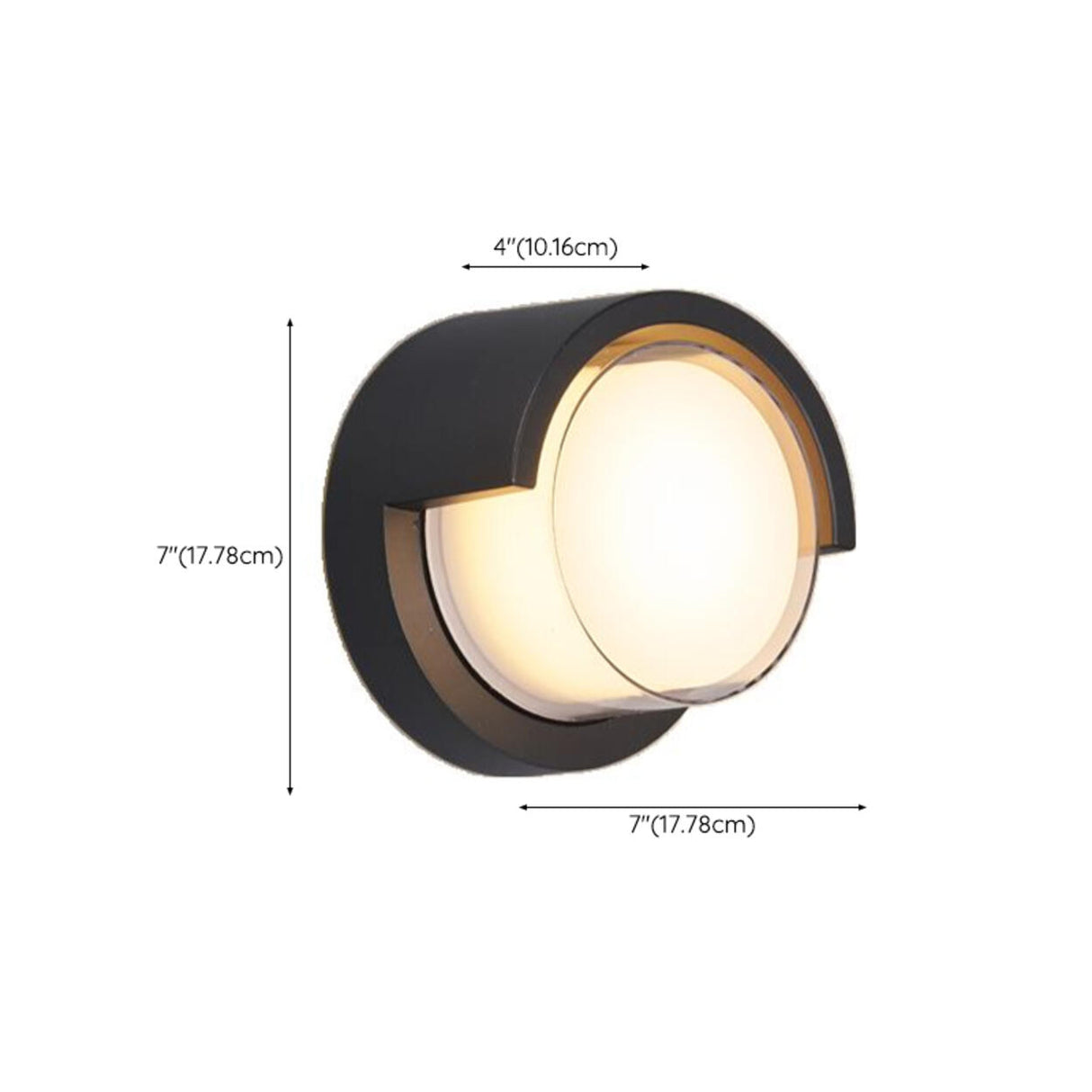 Rectangular Outdoor Modern Black Wall Sconce 