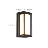 Rectangular Outdoor Modern Black Wall Sconce Image - 19