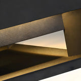 Rectangular Simple Outdoor Aluminum Black Post Light Image - 6