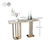 Rectangular Stone Gold Large Decorative Console Table Image - 10