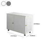 Rectangular Stone White Storage Side Cabinet Table #size