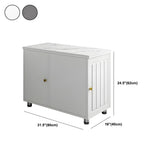 Rectangular Stone White Storage Side Cabinet Table Image - 14