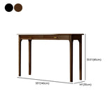 Rectangular Walnut Storage Console Table with Drawers Image - 16