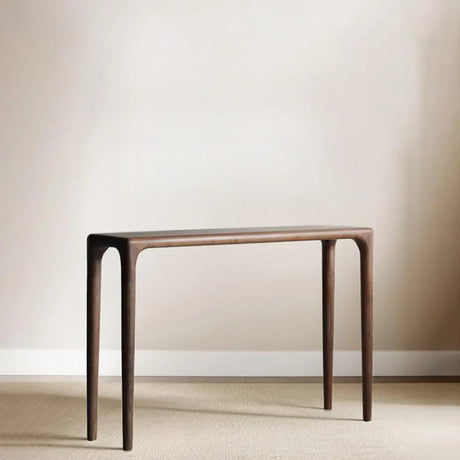 Rectangular Walnut Wood Auburn Entryway Console Table Image - 1