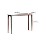 Rectangular Walnut Wood Auburn Entryway Console Table #size