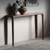 Rectangular Walnut Wood Auburn Entryway Console Table Image - 3