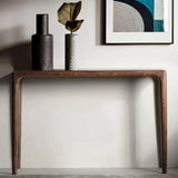 Rectangular Walnut Wood Auburn Entryway Console Table Image - 5