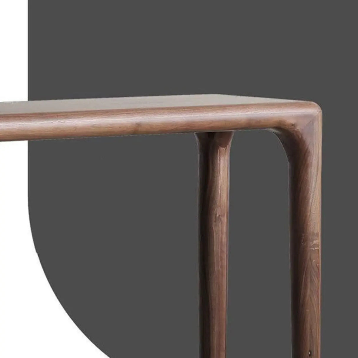 Rectangular Walnut Wood Auburn Entryway Console Table Image - 8