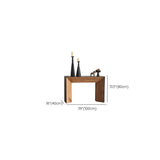 Rectangular Wood Black Double Pedestal Console Table Image - 10