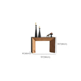 Rectangular Wood Black Double Pedestal Console Table Image - 7