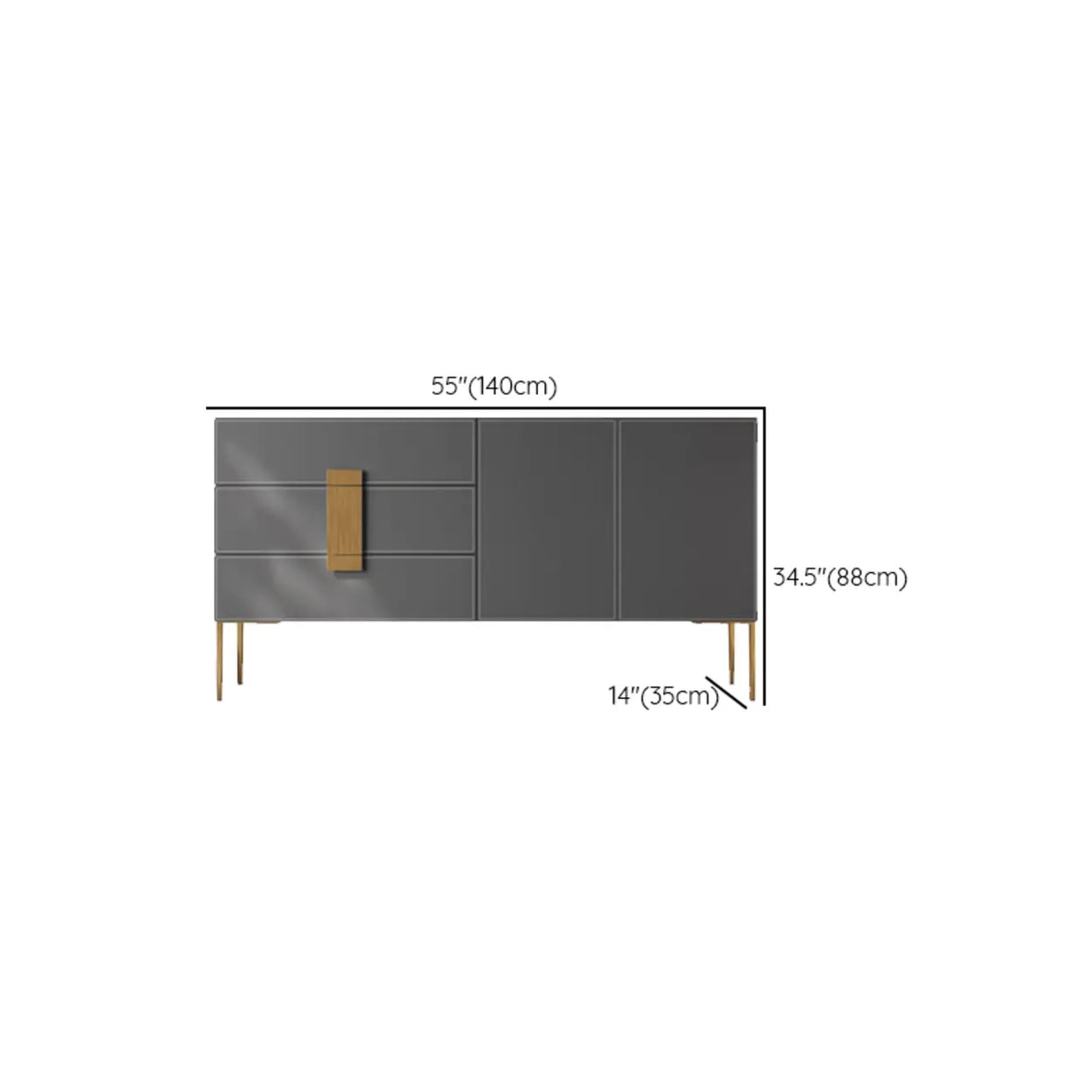 Rectangular Wood Grey Storage Included Console Table Image - 10