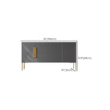 Rectangular Wood Grey Storage Included Console Table Image - 10