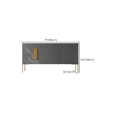 Rectangular Wood Grey Storage Included Console Table Image - 12