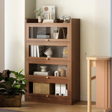 Rectangular Wood Living Room Display Cabinet White Image - 19