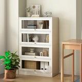 Rectangular Wood Living Room Display Cabinet White Image - 1