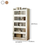 Rectangular Wood Living Room Display Cabinet White Image - 26
