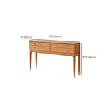 Rectangular Wood Storage Console Table with Drawers Image - 12