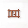 Rectangular Wooden Dark Brown Floating Mount Coat Rack Image - 7
