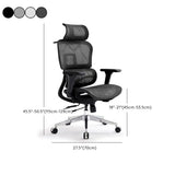 Red Adjustable Comfort Swivel Ergonomic Mesh Office Chair #size