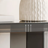 Red-Black Three Leg Rectangular Entry Console Table Image - 7