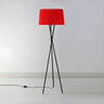 Red Cylinder Fabric Shade Modern Tripod Floor Lamp Image - 6